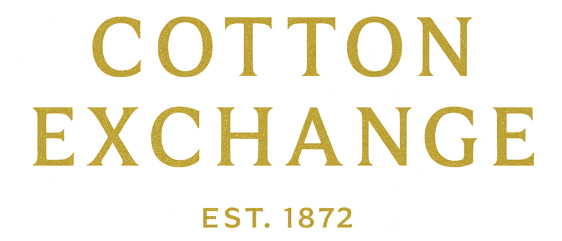 A sign that says Cotton Exchange and Est. 1872.